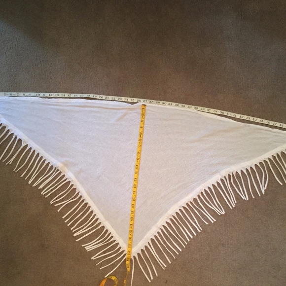 Oh My Gauze! White Fringe Scarf - Picture 4 of 4